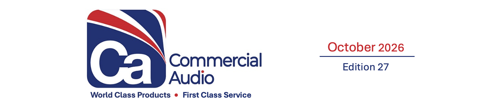 Commercial Audio Solutions Newsletter October 2026 Header